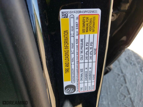 2023 Cadillac XT4 FWD Sport with VIN 1GYFZER41PF225631, listed as a Copart auction lot 70441144 with 13,689 mi miles and Salvage Title. Bid and sale history available at carsss.com. Image 13.