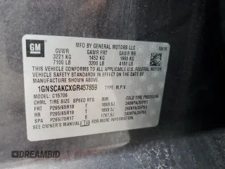 2016 Chevrolet Tahoe LS z VIN 1GNSCAKCXGR457859, wystawiony jako Copart lot #45240765 z przebiegiem Nie podano mil oraz Szkoda całkowita • Salvage title. Historia ofert i sprzedaży dostępna na DreamBid. Obrazek 13.