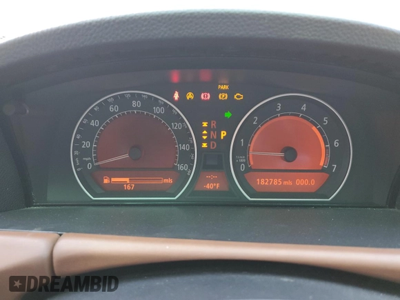 2004 BMW 7 Series with VIN WBAGL63594DP72797, listed as a Copart auction lot 49313695 with 182,785 mi miles and Salvage title. Bid and sale history available at DreamBid. Image 9.