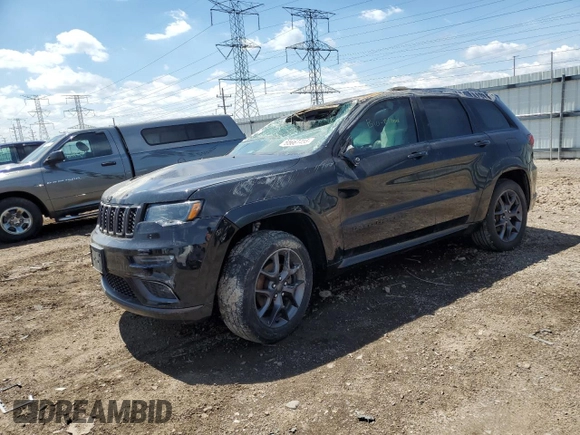 2019 Jeep Grand Cherokee Limited X z VIN 1C4RJFBG0KC807962, wystawiony jako Copart lot #55667455 z przebiegiem 95 813 mil mil oraz Szkoda całkowita • Salvage title. Historia ofert i sprzedaży dostępna na DreamBid. Obrazek 1.
