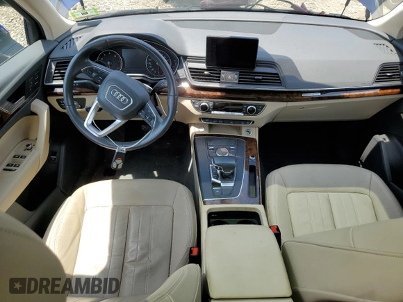 2018 Audi Q5 Premium Plus with VIN WA1BNBFY3J2043153, listed as a Copart auction lot 61802755 with 34,583 mi miles and Salvage title. Bid and sale history available at DreamBid. Image 8.