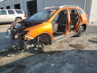 2017 Nissan Rogue SV with VIN 5N1AT2MT5HC845492, listed as a Copart auction lot 43033955 with 115,205 mi miles and Salvage Title. Bid and sale history available at carsss.com. Image 1.