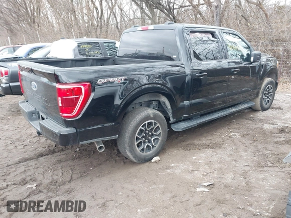 2023 Ford F-150 XL with VIN 1FTFW1E59PFA89187, listed as a IAAI auction lot 41064918 with 62,858 mi miles. Bid and sale history available at carsss.com. Image 4.