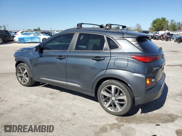2019 Hyundai Kona Limited with VIN KM8K33A54KU225248, listed as a Copart auction lot 48243955 with 45,386 mi miles and Non Repairable. Bid and sale history available at carsss.com. Image 2.