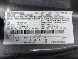 2013 Ford Focus SE с VIN 1FADP3K2XDL150592, выставлен на аукционе IAAI как лот 42340482 с пробегом 118 525 миль миль и . История ставок и продаж доступна на DreamBid. Изображение 9.