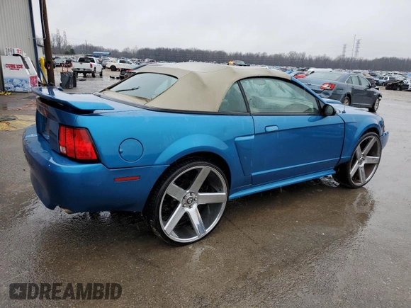 2003 Ford Mustang GT Deluxe with VIN 1FAFP45X73F372770, listed as a Copart auction lot 44798015 with 167,655 mi miles and Salvage Title. Bid and sale history available at carsss.com. Image 3.