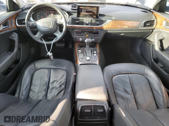 2014 Audi A6 Premium Plus with VIN WAUDFAFC2EN092291, listed as a Copart auction lot 46978435 with 176,555 mi miles and Salvage title. Bid and sale history available at DreamBid. Image 8.