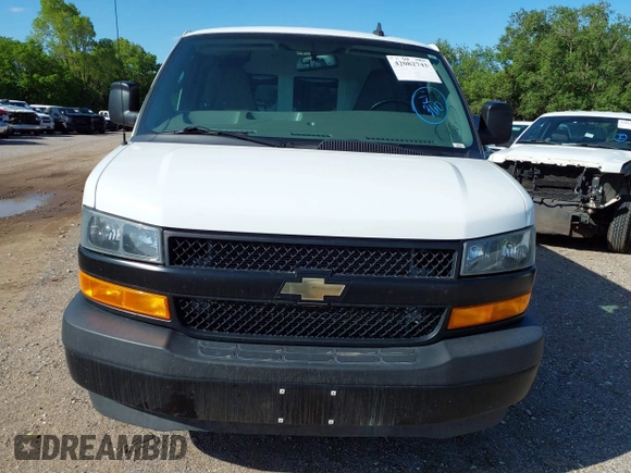 2019 Chevrolet Express Cargo Van with VIN 1GCWGAFP6K1173549, listed as a IAAI auction lot 42082743 with 86,763 mi miles. Bid and sale history available at carsss.com. Image 12.