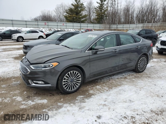 2018 Ford Fusion Titanium with VIN 3FA6P0D9XJR205833, listed as a Copart auction lot 44784245 with 154,766 mi miles and Salvage title. Bid and sale history available at DreamBid. Image 1.
