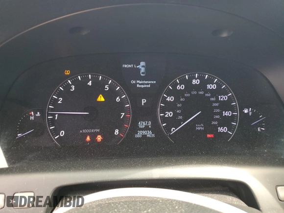 2007 Lexus LS 460 with VIN JTHBL46F475046445, listed as a Copart auction lot 64884705 with 209,036 mi miles and Clean title. Bid and sale history available at DreamBid. Image 9.