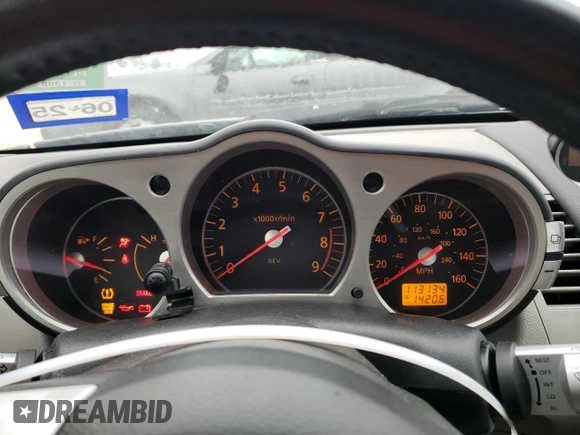 2008 Nissan 350Z Enthusiast with VIN JN1BZ36A78M850344, listed as a Copart auction lot 86394824 with 113,134 mi miles and Salvage Title. Bid and sale history available at DreamBid. Image 9.