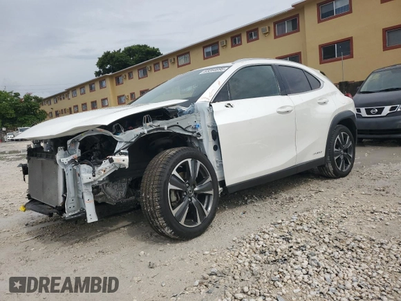 2021 Lexus UX 250h z VIN JTHP9JBH8M2048836, wystawiony jako Copart lot #63264695 z przebiegiem 23 280 mil mil oraz Szkoda całkowita • Salvage title. Historia ofert i sprzedaży dostępna na DreamBid. Obrazek 1.