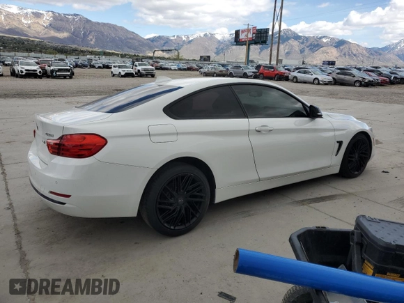 2014 BMW 4 Series 428i with VIN WBA3N7C58EK220123, listed as a Copart auction lot 53662895 with 140,330 mi miles and Salvage Title. Bid and sale history available at carsss.com. Image 3.