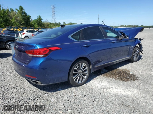2015 Hyundai Genesis 3.8L with VIN KMHGN4JE9FU100015, listed as a Copart auction lot 53391925 with Not Provided miles and Salvage Title. Bid and sale history available at carsss.com. Image 3.