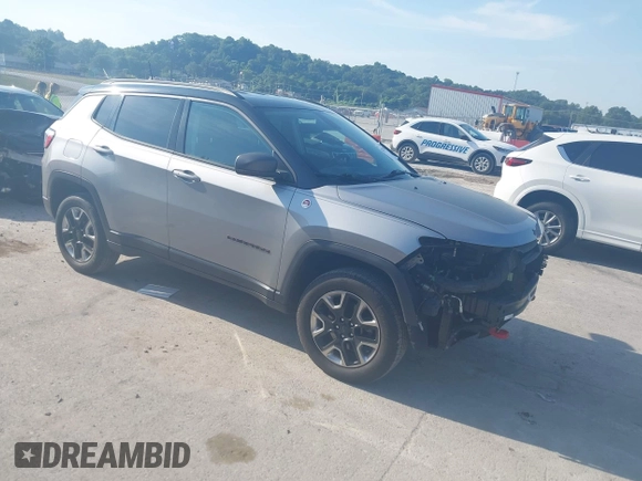 2017 Jeep Compass Trailhawk with VIN 3C4NJDDB3HT624492, listed as a IAAI auction lot 42618883 with 105,140 mi miles and . Bid and sale history available at DreamBid. Image 1.