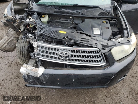 2010 Toyota Highlander Hybrid with VIN JTEBW3EH1A2047305, listed as a Copart auction lot 89003245 with 0 mi miles and Salvage Title. Bid and sale history available at carsss.com. Image 12.