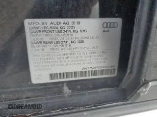 2019 Audi allroad A4 Premium with VIN WA17NAF45KA037360, listed as a Copart auction lot 41659695 with 104,237 mi miles and Non Repairable. Bid and sale history available at DreamBid. Image 14.