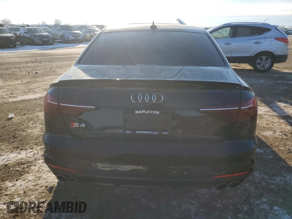 2021 Audi S4 Premium Plus with VIN WAUB4AF44MA027812, listed as a Copart auction lot 42295045 with 0 mi miles and Salvage Title. Bid and sale history available at carsss.com. Image 6.