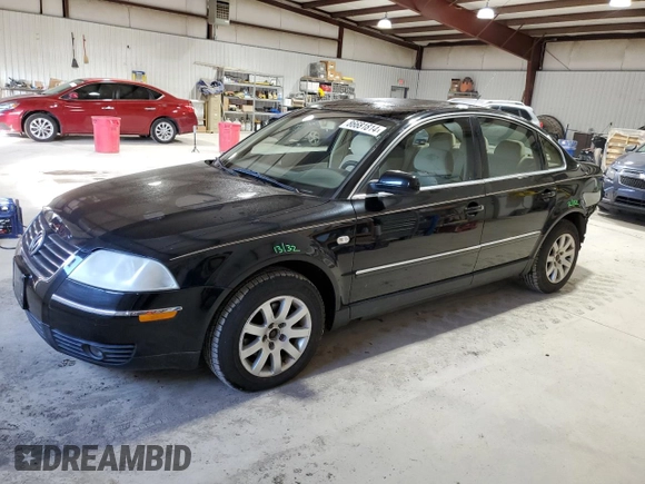 2001 Volkswagen Passat z VIN WVWPH63B61P275520, wystawiony jako Copart lot #86681814 z przebiegiem 142 184 mil mil oraz Szkoda całkowita • Salvage title. Historia ofert i sprzedaży dostępna na DreamBid. Obrazek 1.
