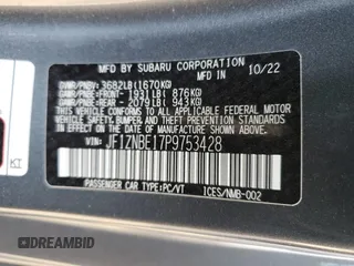 2023 Toyota GR86 Premium with VIN JF1ZNBE17P9753428, listed as a Copart auction lot 89211115 with 18,632 mi miles and Salvage Title. Bid and sale history available at carsss.com. Image 12.