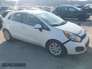 2013 Kia Rio LX with VIN KNADM5A34D6225646, listed as a IAAI auction lot 41564387 with 239,473 mi miles. Bid and sale history available at carsss.com. Image 1.