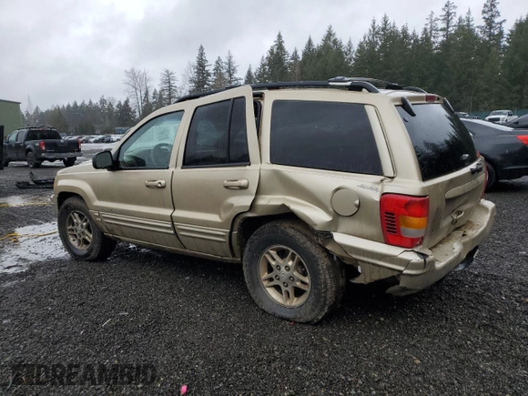 1999 Jeep Grand Cherokee Limited with VIN 1J4GW68N2XC581746, listed as a Copart auction lot 45413775 with 284,226 mi miles and Salvage Title. Bid and sale history available at carsss.com. Image 2.