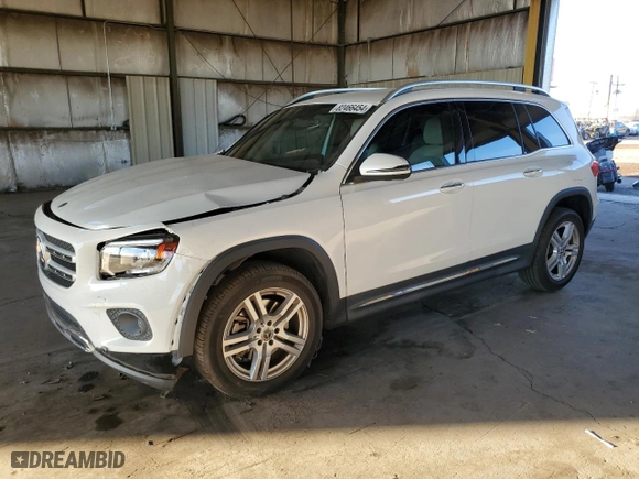 2020 Mercedes-Benz GLB with VIN W1N4M4GB1LW025827, listed as a Copart auction lot 82466454 with 46,126 mi miles and Salvage Title. Bid and sale history available at carsss.com. Image 1.