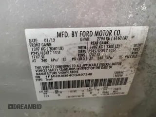 2012 Ford Explorer z VIN 1FMHK8B84CGA97340, wystawiony jako Copart lot #44960325 z przebiegiem 156 445 mil mil oraz Szkoda całkowita • Salvage title. Historia ofert i sprzedaży dostępna na DreamBid. Obrazek 15.
