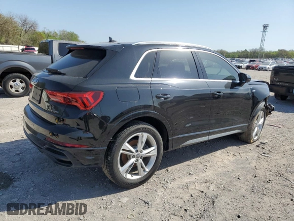 2020 Audi Q3 S line Premium Plus with VIN WA1EECF30L1055714, listed as a Copart auction lot 52678335 with Not provided miles and Salvage title. Bid and sale history available at DreamBid. Image 3.