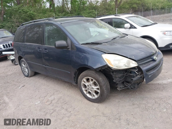 2005 Toyota Sienna LE with VIN 5TDBA23C55S038111, listed as a IAAI auction lot 42150147 with 1 mi miles. Bid and sale history available at carsss.com. Image 1.