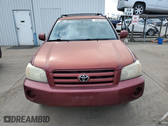 2005 Toyota Highlander z VIN JTEEP21A050118511, wystawiony jako Copart lot #48081645 z przebiegiem 204 087 mil mil oraz Czysty tytuł • Clean title. Historia ofert i sprzedaży dostępna na DreamBid. Obrazek 5.