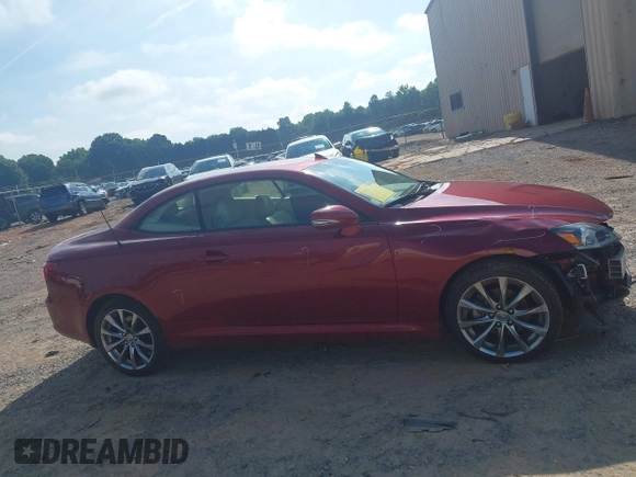 2014 Lexus IS 250 C with VIN JTHFF2C21E2531283, listed as a IAAI auction lot 42498792 with 37,399 mi miles and . Bid and sale history available at DreamBid. Image 13.