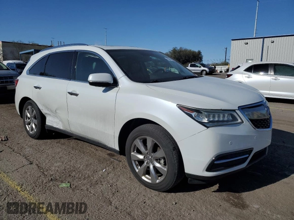 2015 Acura MDX Advance/Entertainment Pkg with VIN 5FRYD3H86FB007658, listed as a Copart auction lot 51811295 with 105,265 mi miles and Salvage Title. Bid and sale history available at carsss.com. Image 4.