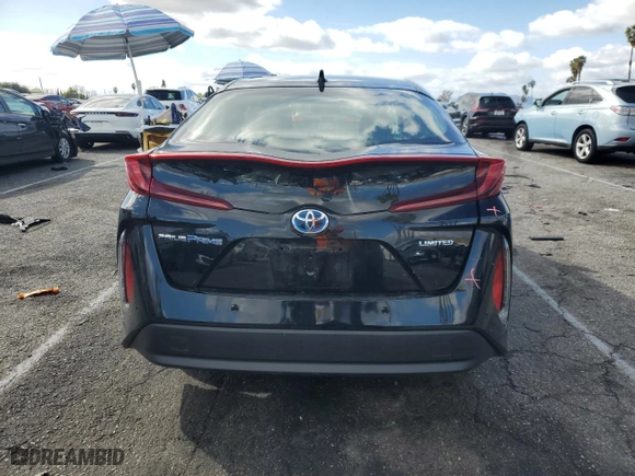 2021 Toyota Prius Prime LE with VIN JTDKAMFP1M3181731, listed as a Copart auction lot 45333535 with 43,306 mi miles and Salvage Title. Bid and sale history available at carsss.com. Image 6.