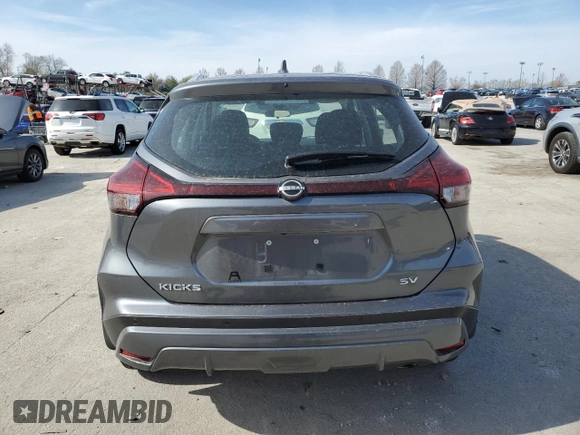 2024 Nissan Kicks SV with VIN 3N1CP5CVXRL483738, listed as a Copart auction lot 49792465 with 20,342 mi miles and Salvage Title. Bid and sale history available at carsss.com. Image 6.
