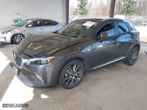 2017 Mazda CX-3 Grand Touring with VIN JM1DKFD70H0150496, listed as a IAAI auction lot 41746038 with 108,091 mi miles. Bid and sale history available at carsss.com. Image 18.
