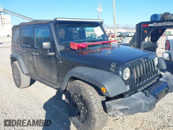 2016 Jeep Wrangler Unlimited Sport with VIN 1C4BJWDG0GL123581, listed as a IAAI auction lot 41426577 with 102,301 mi miles and . Bid and sale history available at DreamBid. Image 1.