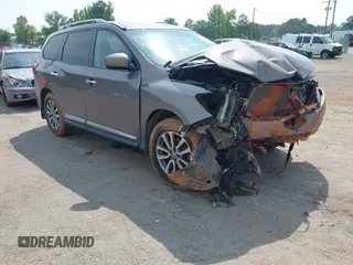 2014 Nissan Pathfinder Platinum with VIN 5N1AR2MM3EC730229, listed as a IAAI auction lot 42487935 with 109,379 mi miles and . Bid and sale history available at DreamBid. Image 1.