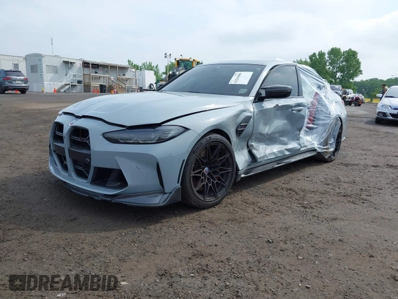 2023 BMW M3 Competition xDrive with VIN WBS43AY02PFN84856, listed as a IAAI auction lot 42264686 with 18,881 mi miles and . Bid and sale history available at DreamBid. Image 18.
