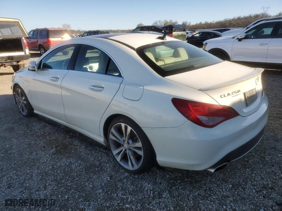 2016 Mercedes-Benz CLA with VIN WDDSJ4EB9GN382457, listed as a Copart auction lot 46546205 with 44,332 mi miles and Salvage Title. Bid and sale history available at carsss.com. Image 2.
