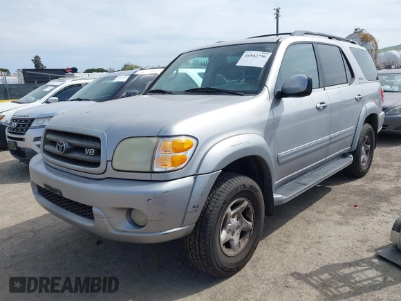 2002 Toyota Sequoia SR5 with VIN 5TDZT34A32S099836, listed as a IAAI auction lot 41842256 with 319,678 mi miles and . Bid and sale history available at carsss.com. Image 2.