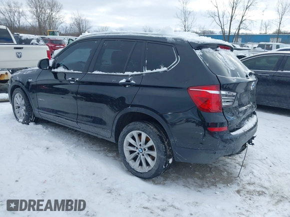 2016 BMW X3 xDrive28i with VIN 5UXWX9C56G0D91524, listed as a IAAI auction lot 41223291 with 200,605 mi miles. Bid and sale history available at carsss.com. Image 3.