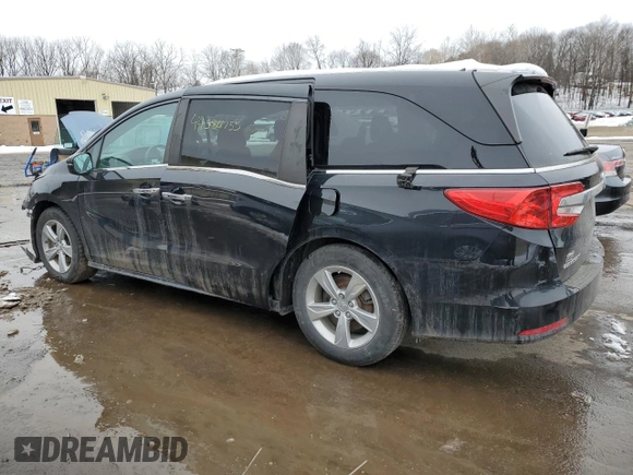 2020 Honda Odyssey EX with VIN 5FNRL6H52LB051555, listed as a Copart auction lot 44584755 with 55,905 mi miles and Salvage Title. Bid and sale history available at DreamBid. Image 2.