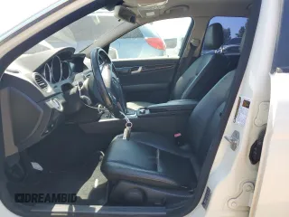 2012 Mercedes-Benz C with VIN WDDGF4KB9CA678589, listed as a Copart auction lot 56344084 with 46,850 mi miles and Salvage title. Bid and sale history available at DreamBid. Image 7.