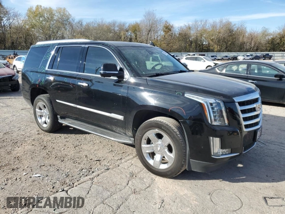 2018 Cadillac Escalade Luxury with VIN 1GYS3BKJXJR348574, listed as a Copart auction lot 81994574 with 143,867 mi miles and Salvage title. Bid and sale history available at DreamBid. Image 4.