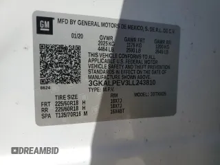 2020 GMC Terrain SLT z VIN 3GKALPEV3LL243810, wystawiony jako Copart lot #52027375 z przebiegiem 87 682 mil mil oraz Czysty tytuł • Clean title. Historia ofert i sprzedaży dostępna na DreamBid. Obrazek 12.