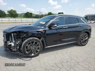 2019 Infiniti QX50 Luxe z VIN 3PCAJ5M18KF103026, wystawiony jako Copart lot #59476635 z przebiegiem 51 648 mil mil oraz Szkoda całkowita • Salvage title. Historia ofert i sprzedaży dostępna na DreamBid. Obrazek 1.