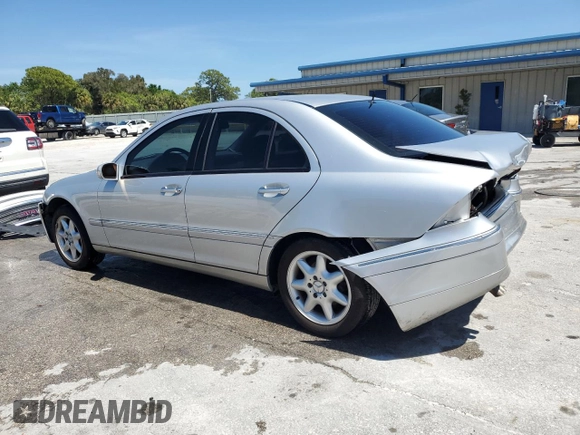2002 Mercedes-Benz C with VIN WDBRF61J02F202917, listed as a Copart auction lot 50694815 with 59,803 mi miles and Salvage Title. Bid and sale history available at carsss.com. Image 2.