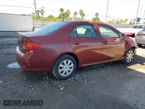 2009 Toyota Corolla with VIN JTDBL40E999074612, listed as a Copart auction lot 53044815 with 128,269 mi miles and Salvage Title. Bid and sale history available at carsss.com. Image 3.
