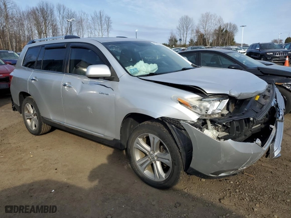 2013 Toyota Highlander Limited with VIN 5TDDK3EH7DS260670, listed as a Copart auction lot 48756535 with 125,008 mi miles and Salvage Title. Bid and sale history available at carsss.com. Image 4.